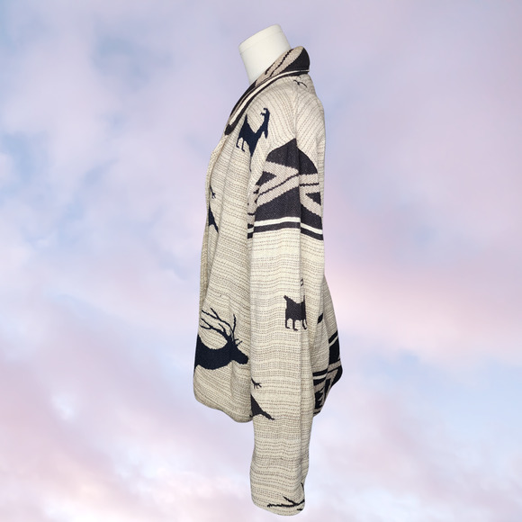 Vintage Painted Pony Southwestern Tapestry Cardigan Jacket 100% Cotton Women S/M - Picture 4 of 8